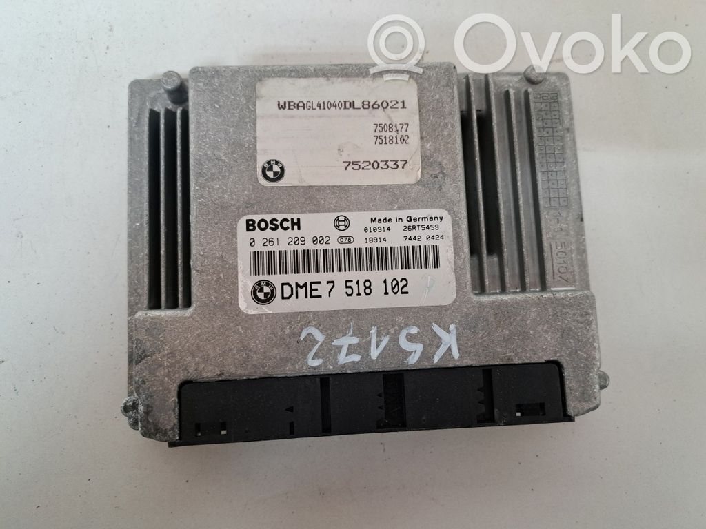 BMW 7 E38 Unité de commande, module ECU de moteur 