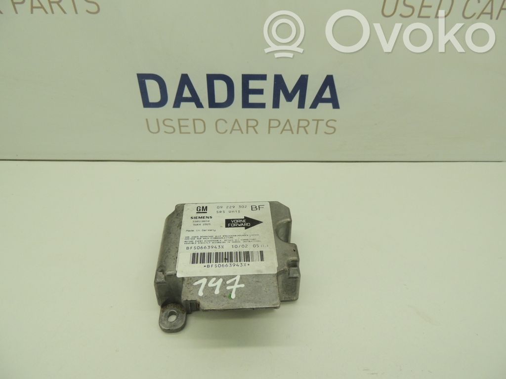 Opel Astra G Unidad de control/módulo del Airbag 
