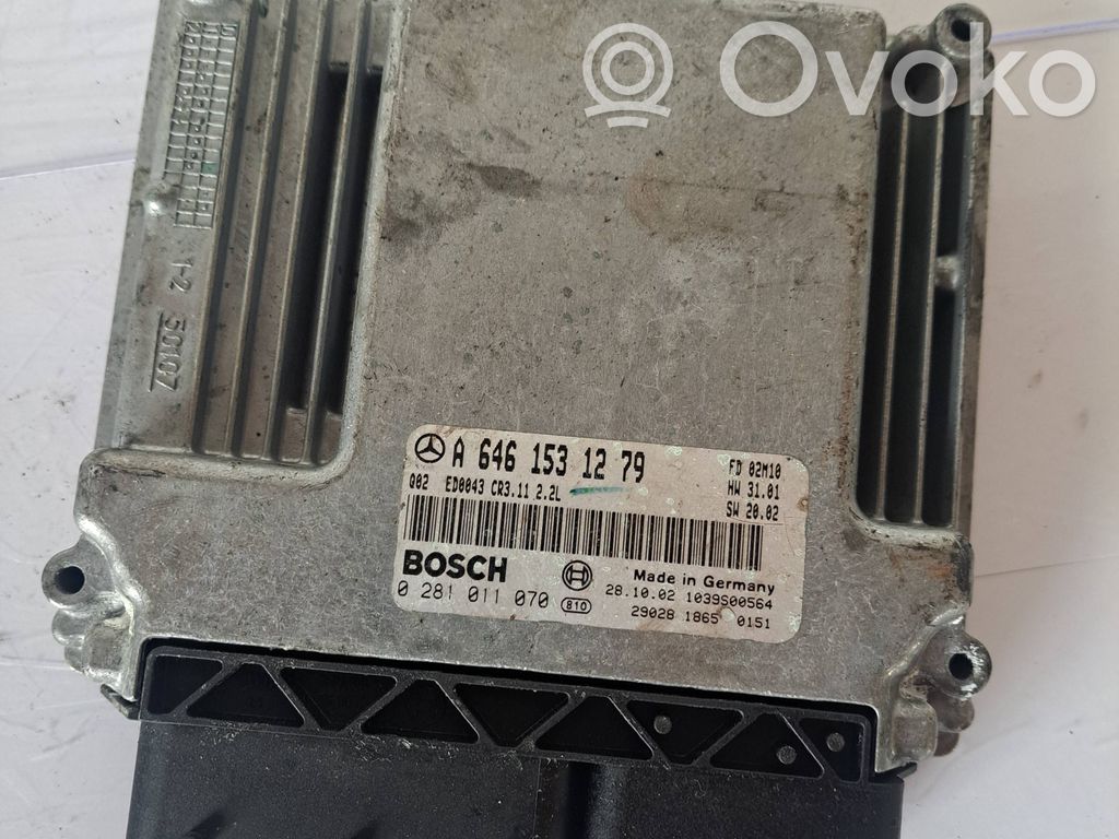 Engine control unit/module   A6461531279,1039S00564,0281011070