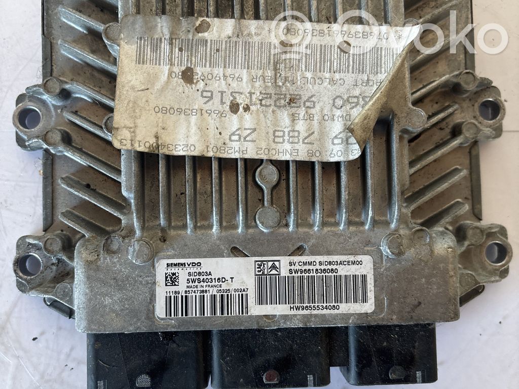 Engine control unit/module   9661836080,9655534080,5WS40316DT