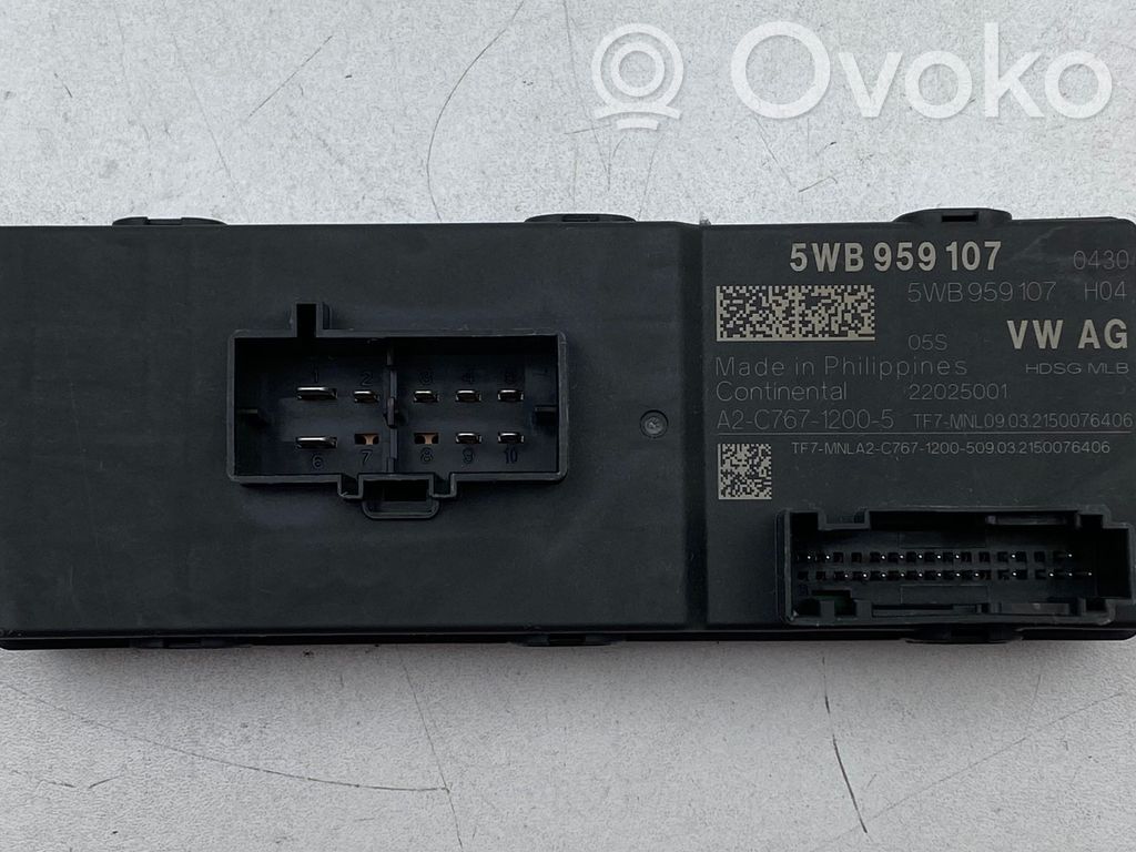 Tailgate/trunk control unit/module   5WB959107