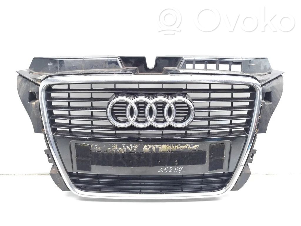 Audi A3 S3 8P Etupuskurin ylempi jäähdytinsäleikkö 