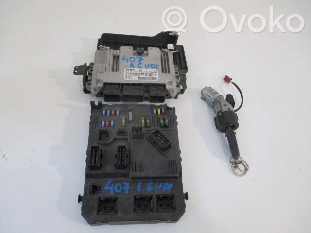 Peugeot 407 Kit centralina motore ECU e serratura 