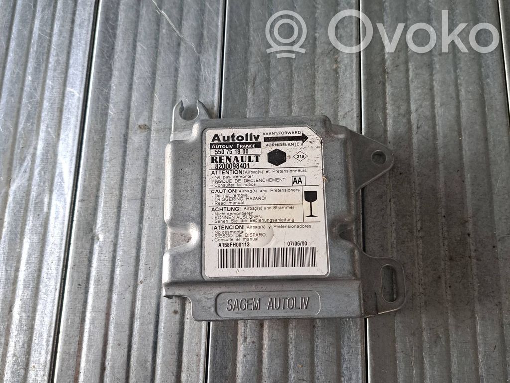 Renault Kangoo I Airbag control unit/module 