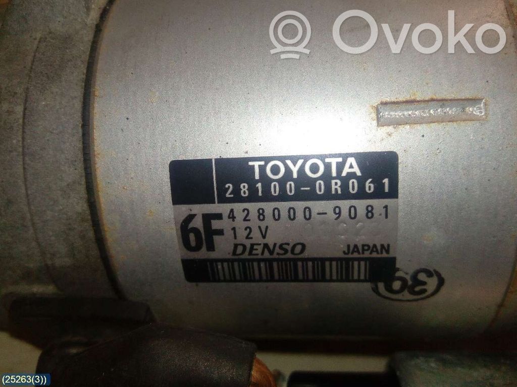 Toyota Auris E180 Motor de arranque 