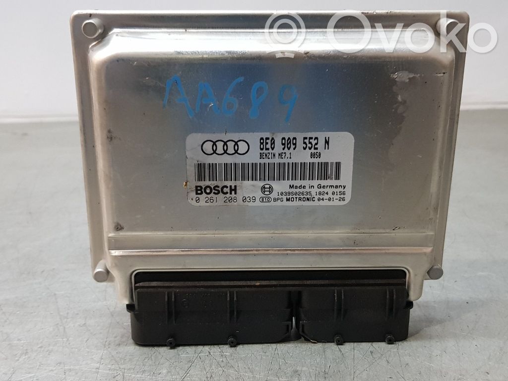 Engine control unit/module   8E0909552N,0261208039