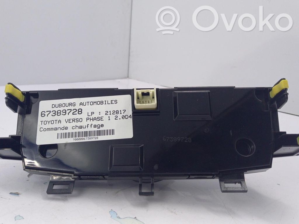 Toyota Verso Climate control unit 