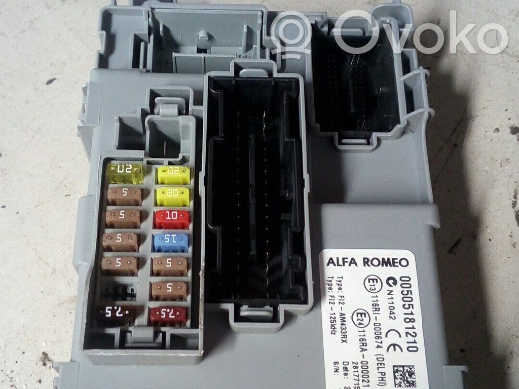 Alfa Romeo Mito Módulo de fusible 