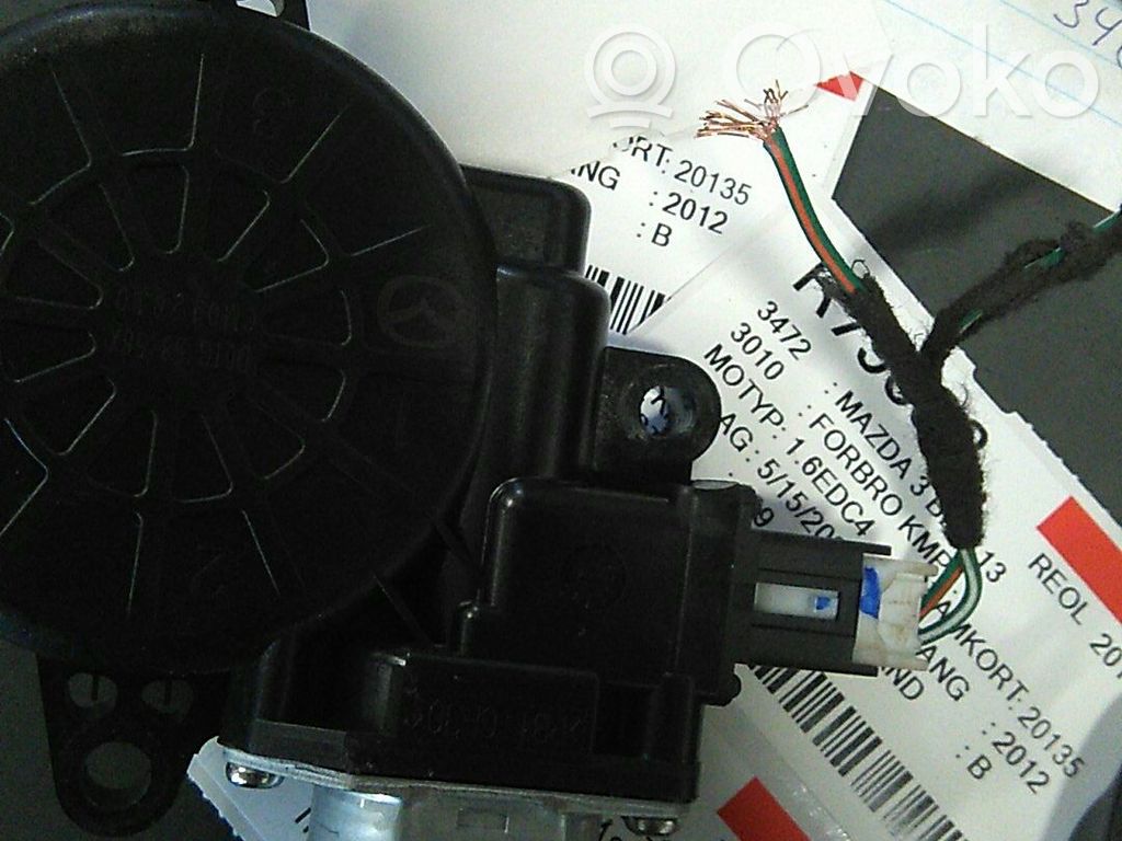 Mazda 3 II Motor del regulador de la ventanilla de la puerta delantera 