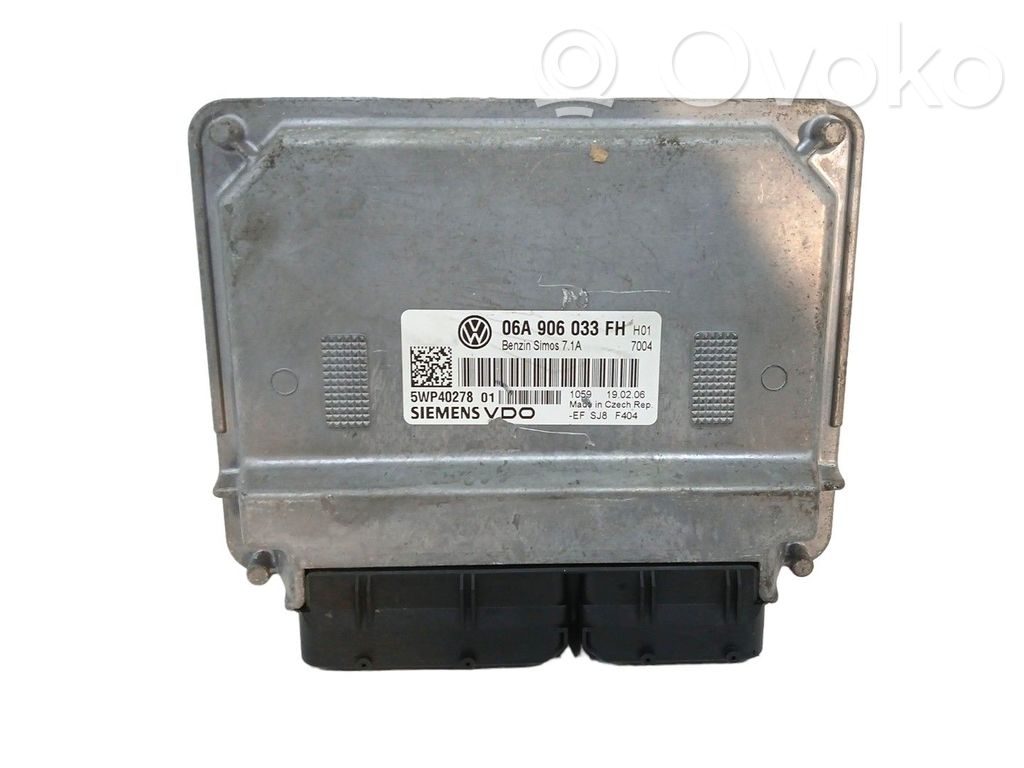 Unidad de control/módulo del motor   06A906033FH,5WP40278