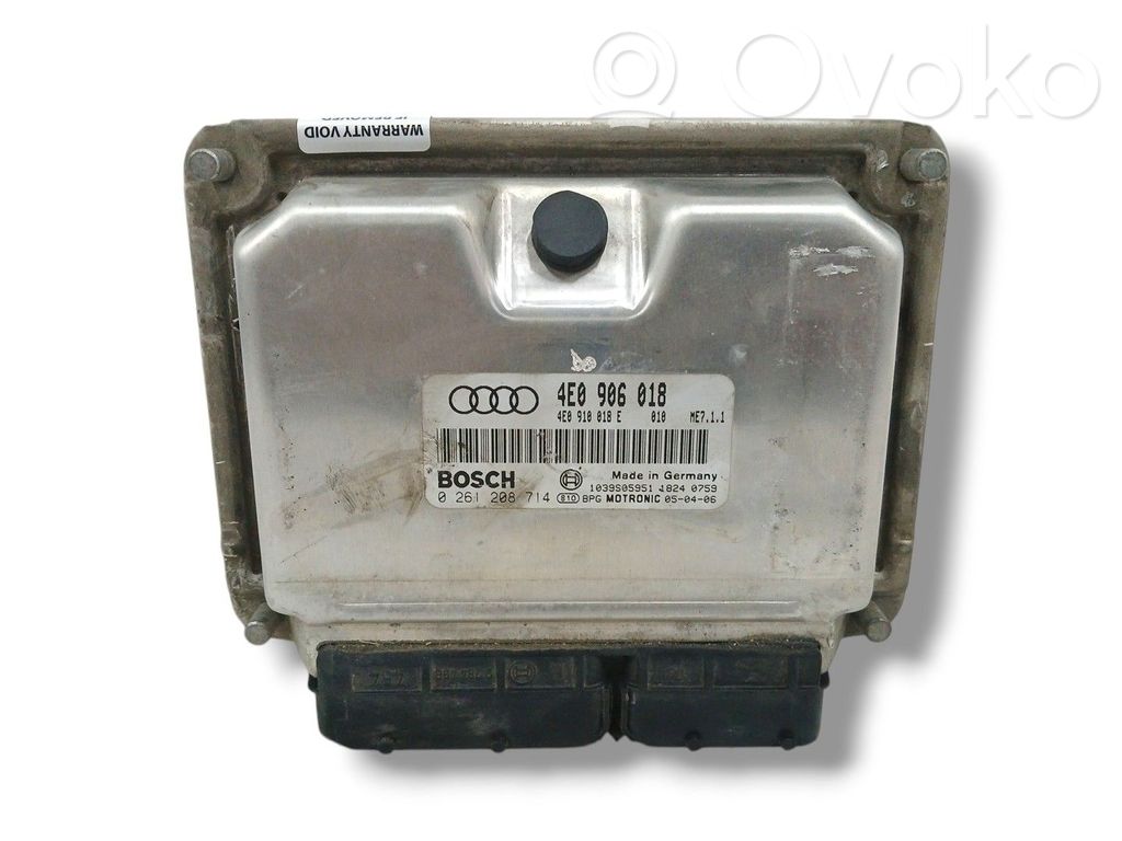 Audi A8 S8 D3 4E Unidad de control/módulo del motor 