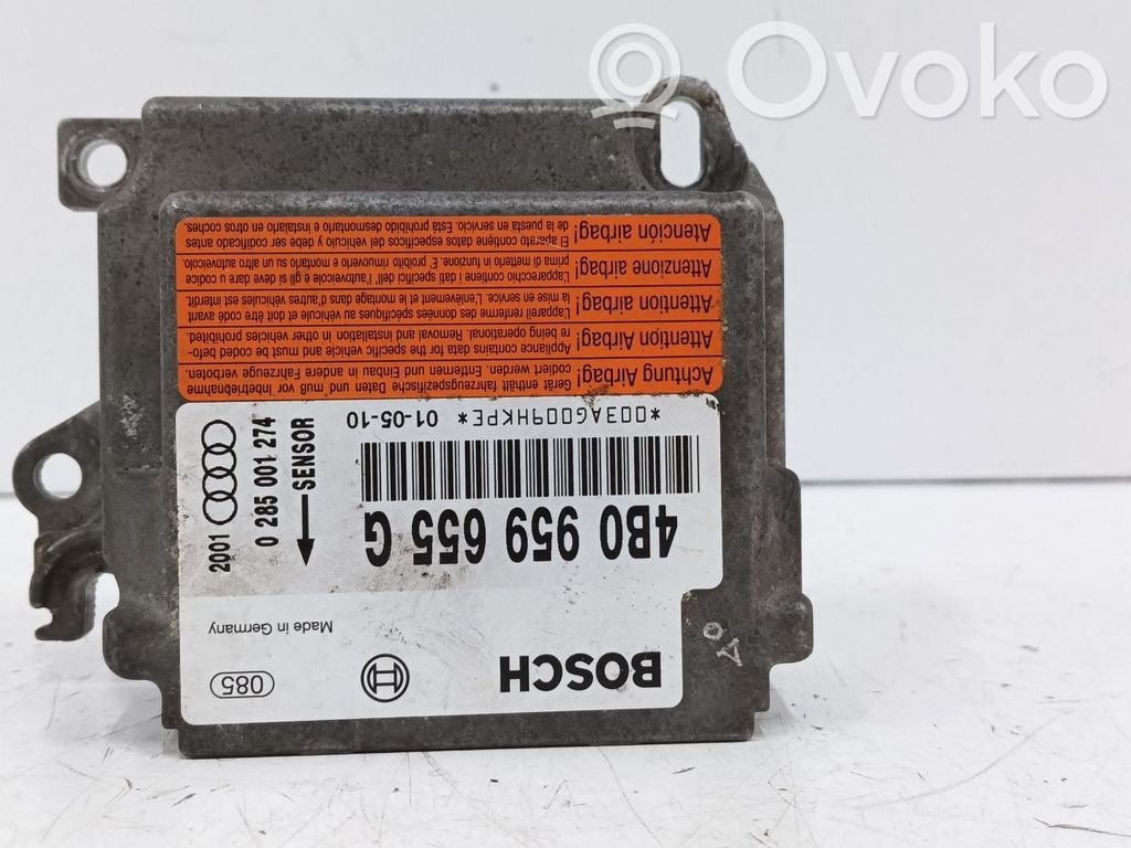 Unidad de control/módulo del Airbag   4B0959655G,0285001274