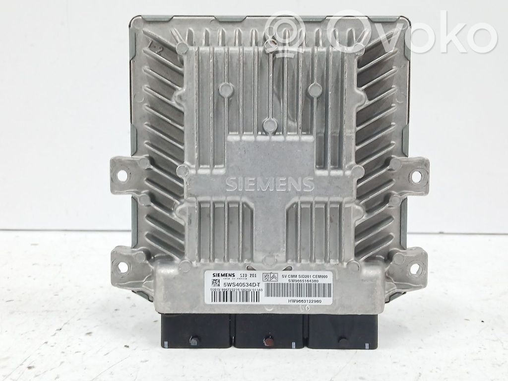 Unidad de control/módulo del motor   9665164380,9663122980,5WS40534DT