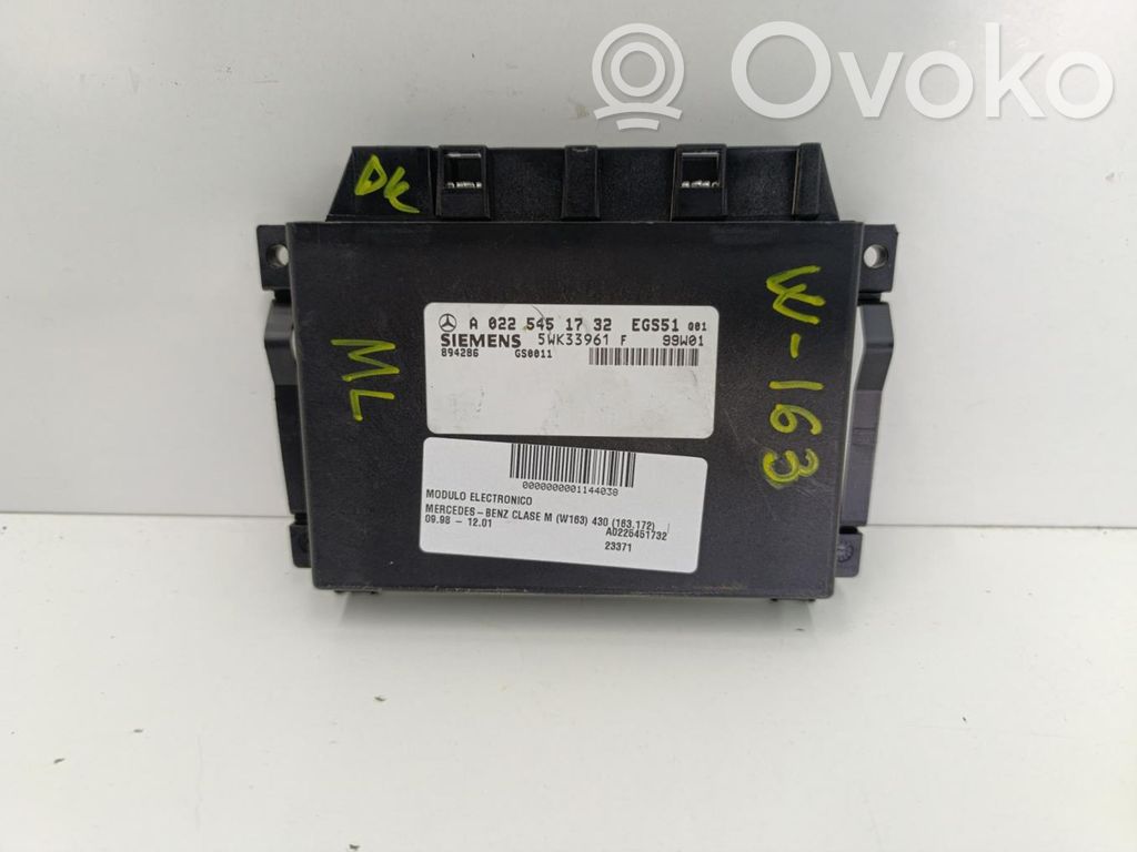 Mercedes-Benz CL C215 Sterownik / Moduł ECU 