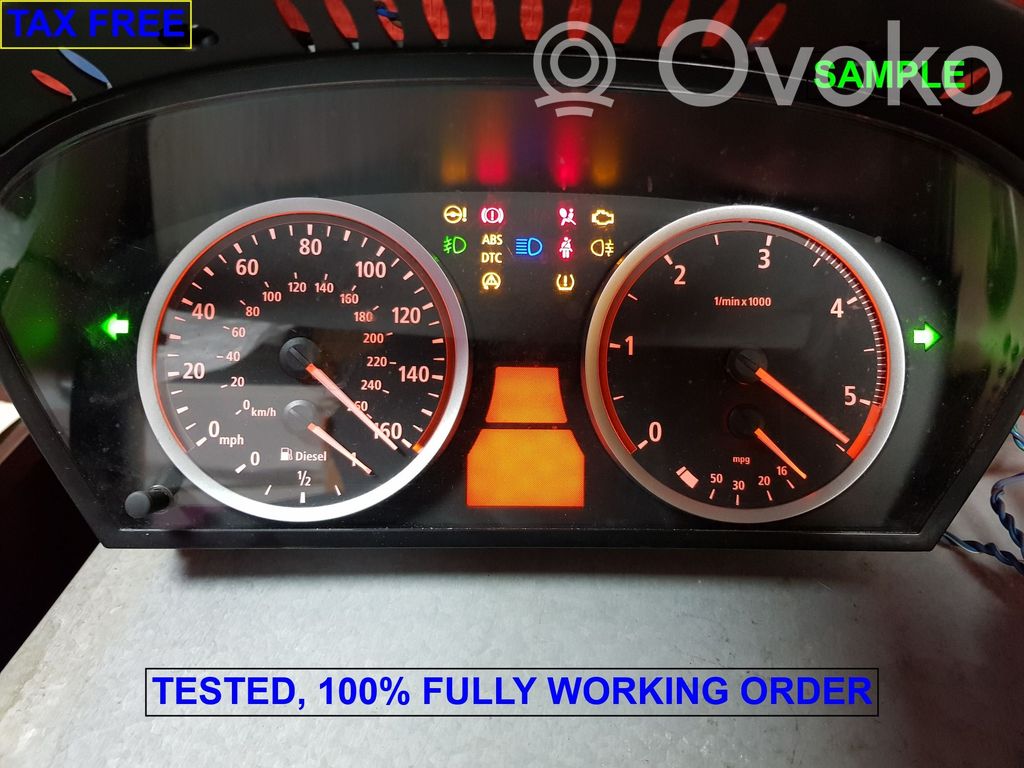 BMW 5 E60 E61 Spidometrs (instrumentu panelī) 