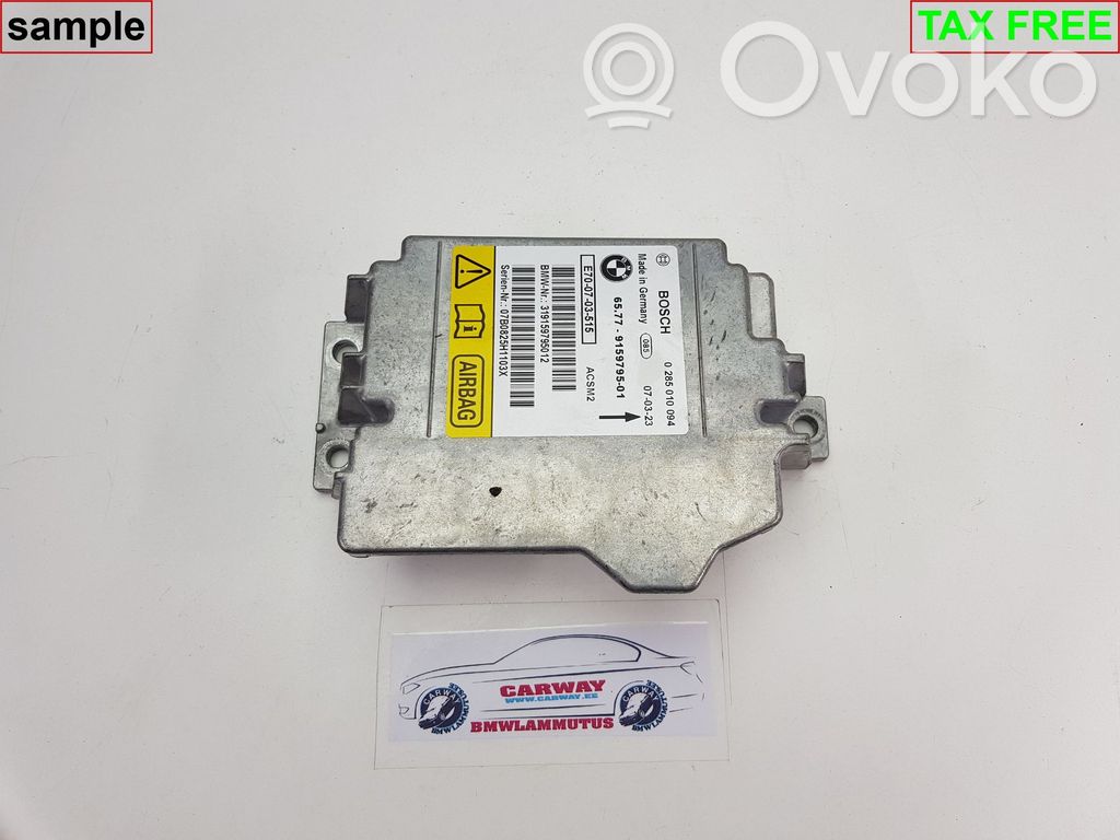 Airbag control unit/module   9240083,65779159795,65779240083,9131529,9141776,9154109,9159795,9165623,9171948,9189905,9204849,9214813,9240083