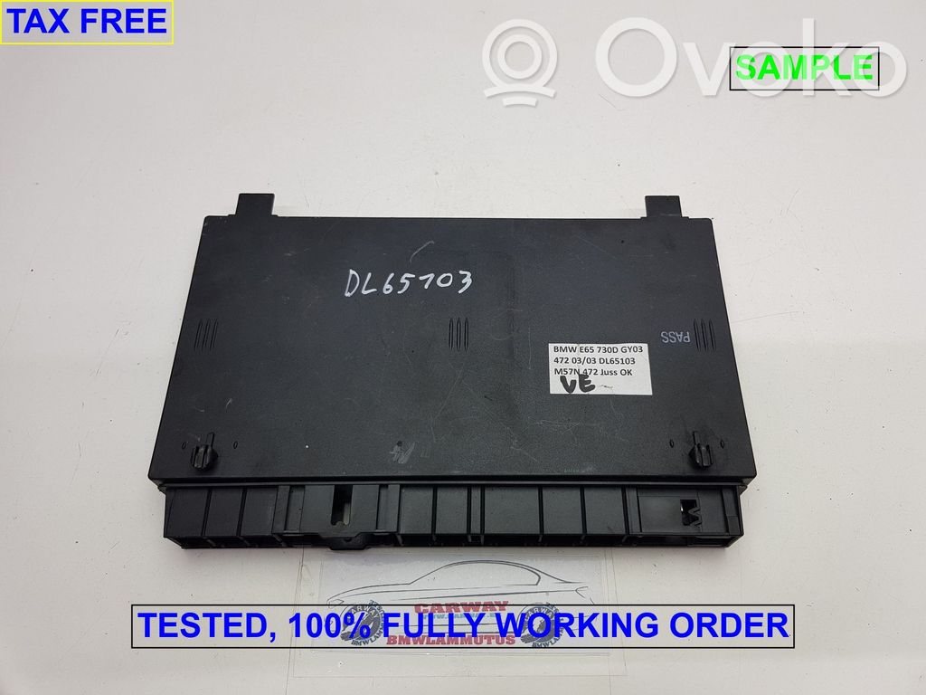 BMW 7 E65 E66 Seat control module 