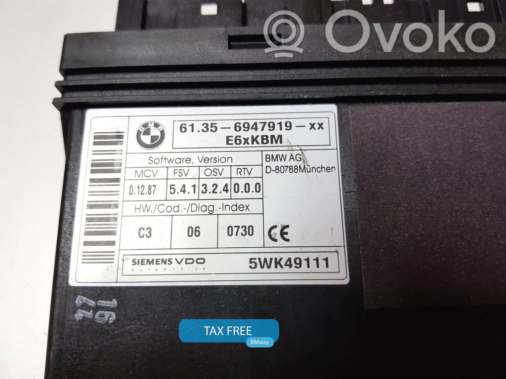 Модуль кузова   9176069,61356947919,61359176069,6936093,6936881,6938530,6939400,6940914,6943062,6945029,6947919,6952665,6957140,6957528,6969011,6974310,6978713,9114447,9132449,9136039,9151516,9168833,9176069