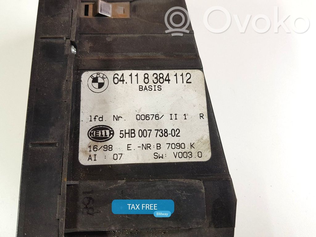 BMW 3 E46 Unidad de control climatización 
