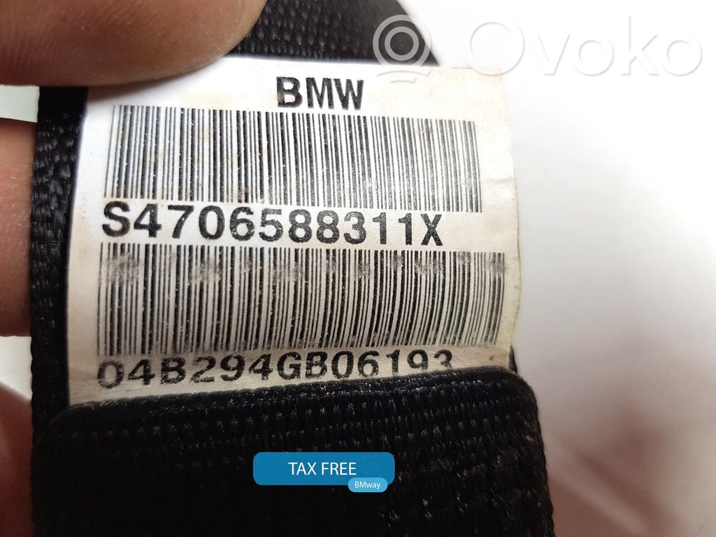 BMW 5 E60 E61 Cinturón trasero 