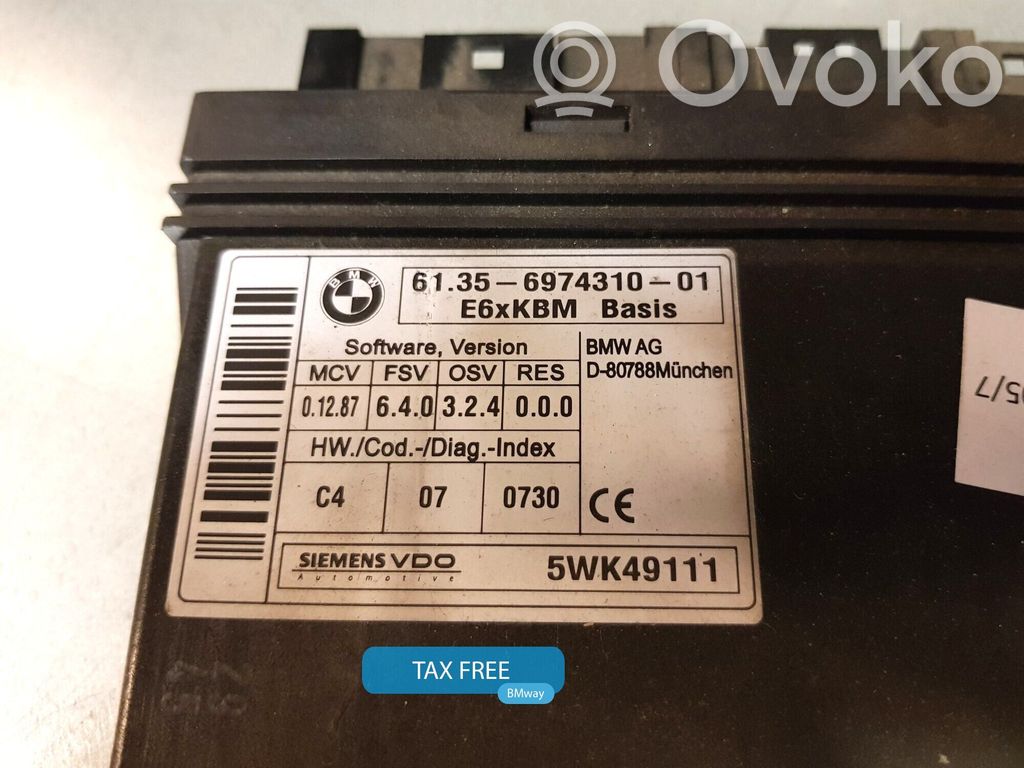 Modul de control caroserie central   9176069,61356974310,61359176069,6936093,6936881,6938530,6939400,6940914,6943062,6945029,6947919,6952665,6957140,6957528,6969011,6974310,6978713,9114447,9132449,9136039,9151516,9168833,9176069