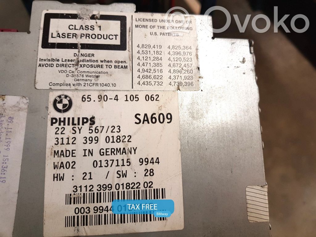 BMW X5 E53 Radio/CD/DVD/GPS-pääyksikkö 