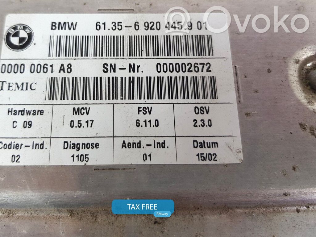 Sēdekļa vadības modulis   6927311,61356920445,61356927311,6920444,6920445,6924872,6924873,6927261,6927271,6927311