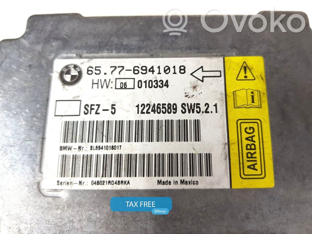 BMW 5 E60 E61 Module de contrôle airbag 
