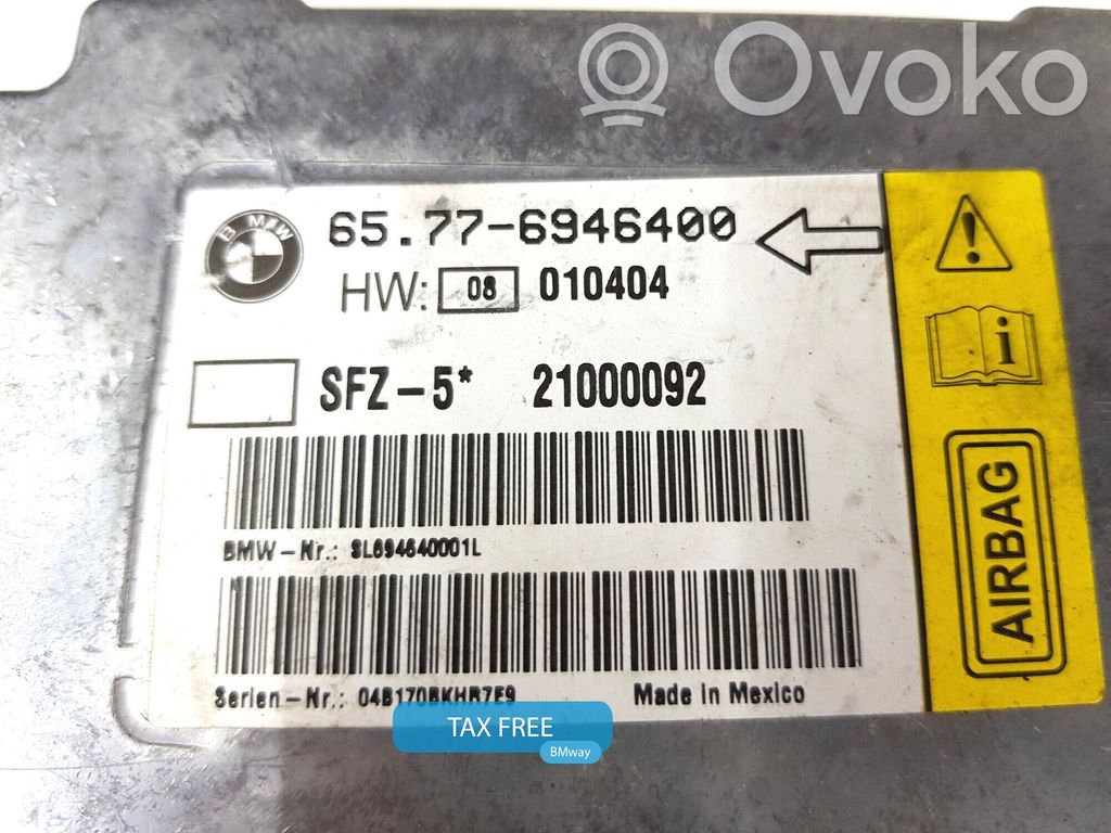 BMW 5 E60 E61 Module de contrôle airbag 
