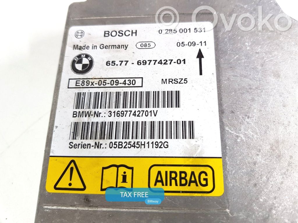 BMW 3 E90 E91 Airbagsteuergerät 
