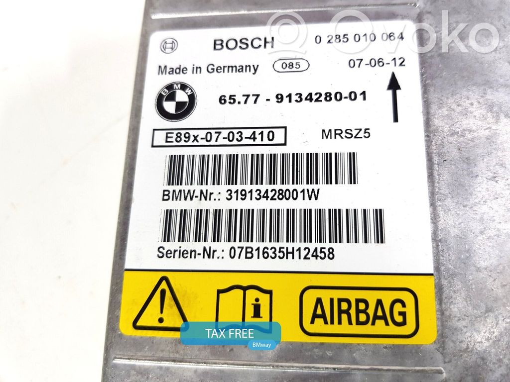 Unidad de control/módulo del Airbag   9134280,9134280,65779134280,0391034,0392849,0393660,0394017,0395753,0395852,0396717,0398810,0410801,0412995,0414644,9119058,9122500,9125224,9134280,9166057,9184432