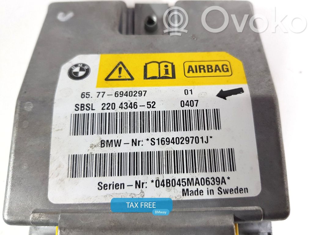 Unidad de control/módulo del Airbag   6940297,6940297,65776940297,6936029,6936183,6937695,6939737,6940297,6942099,6945155,6953007,6962885,6974364