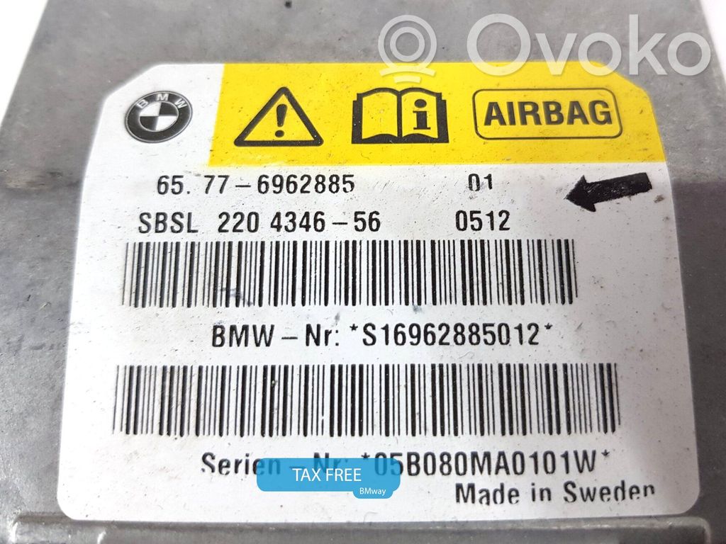 Airbag control unit/module   6962885,6962885,65776962885,6936029,6936183,6937695,6939737,6940297,6942099,6945155,6953007,6962885,6974364