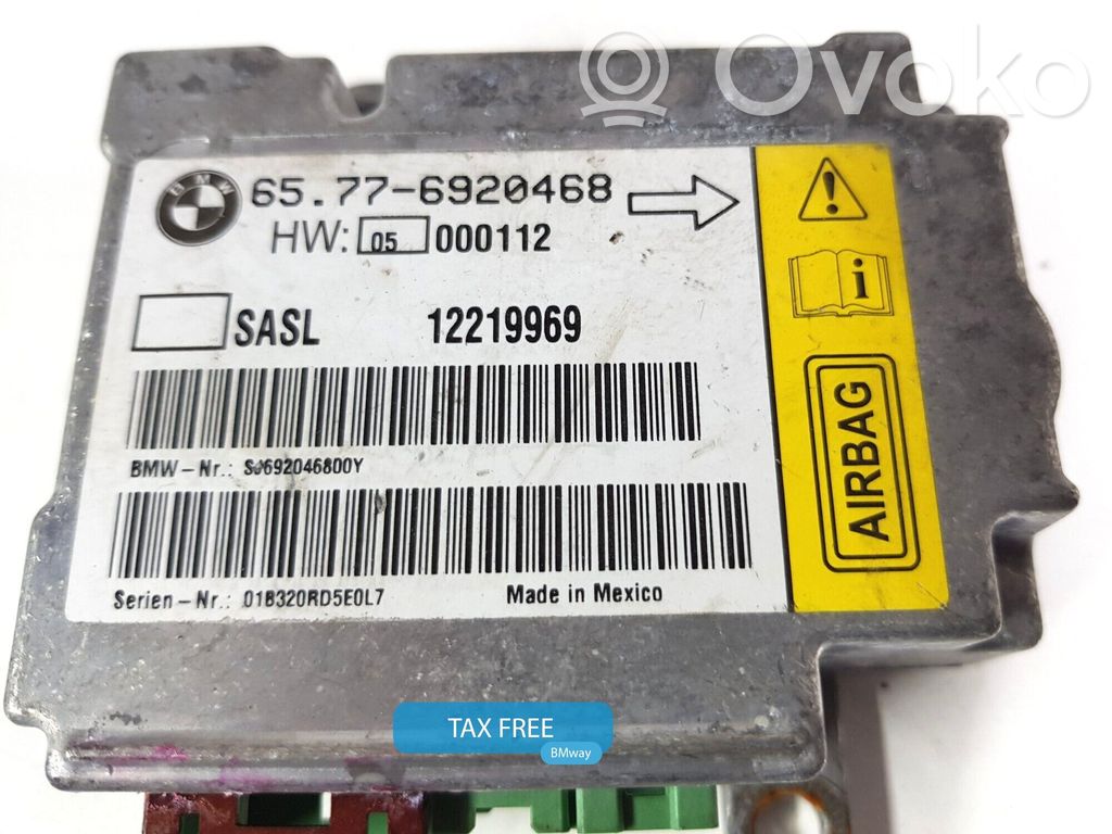 Unidad de control/módulo del Airbag   6949909,65776920468,65776949909,0153408,0412295,6920468,6929560,6946109,6949909,6960219