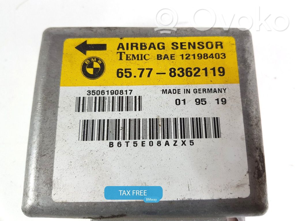 Unidad de control/módulo del Airbag   8362119,8362119,65778362119,1379036,1382905,6904696,6905491,6912123,8353598,8362119,8367035,8369023,8372521,8374799