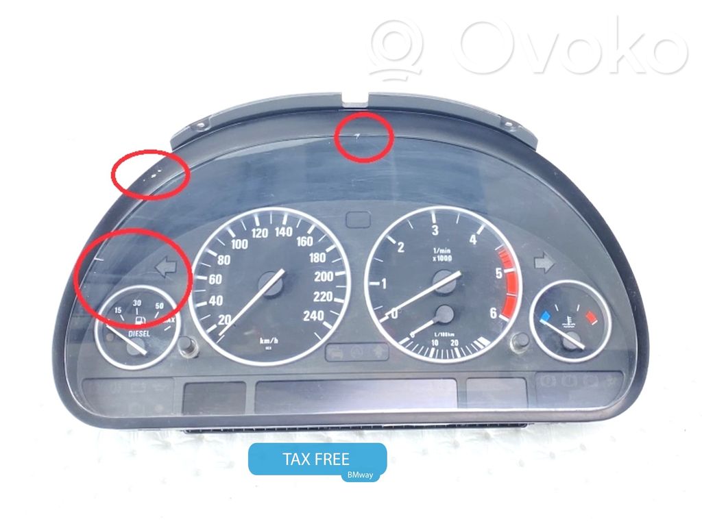Speedometer (instrument cluster)   9134774,62116914883,62119134774,6914883,6923057,6942183,6948251