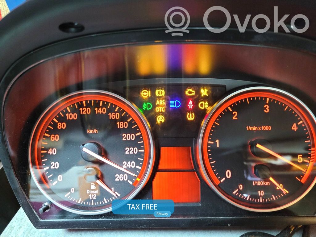 BMW 3 E90 E91 Spidometras (prietaisų skydelis) 