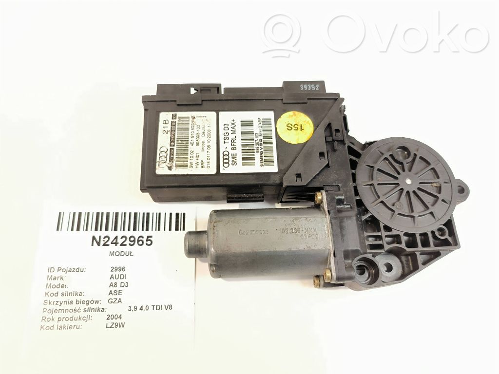 Audi A8 S8 D3 4E Front door window regulator motor 