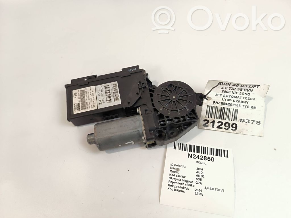 Audi A8 S8 D3 4E Front door window regulator motor 
