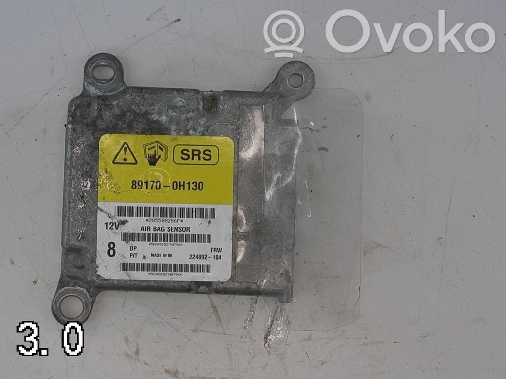 Toyota Aygo AB40 Airbag control unit/module 