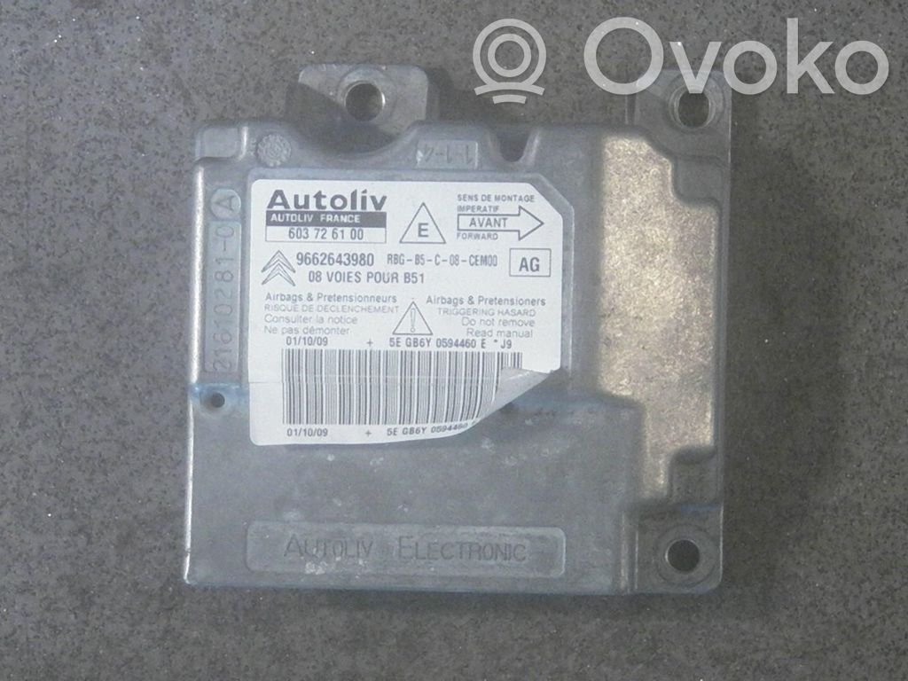 Citroen C4 I Airbag control unit/module 