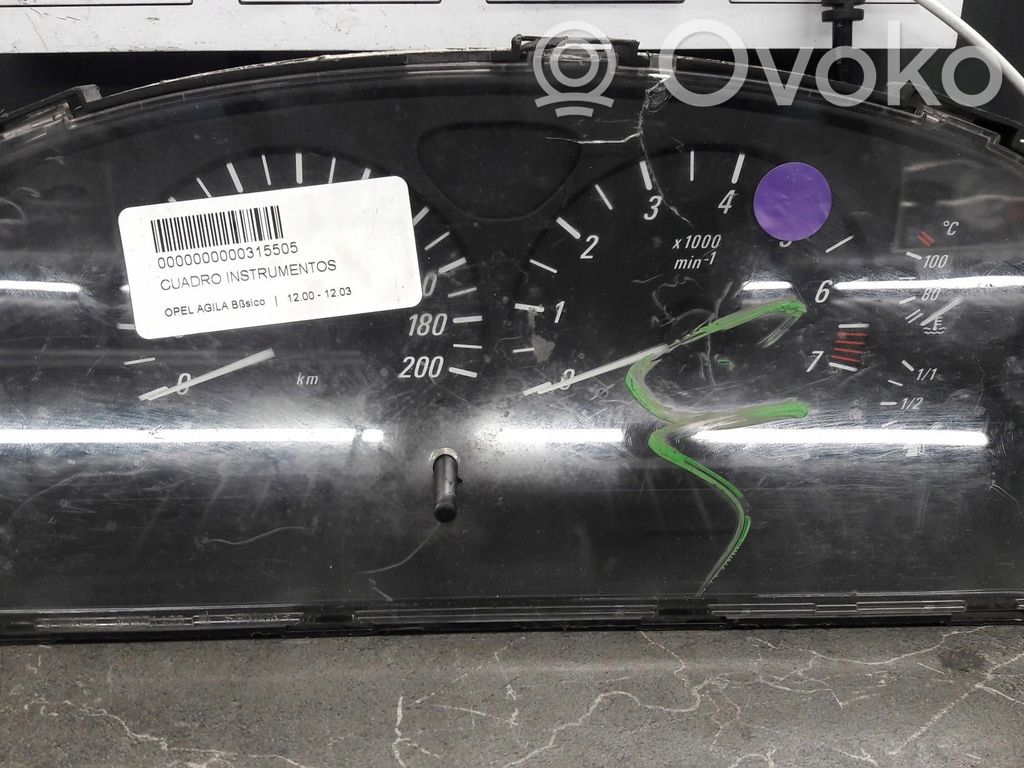 Opel Agila A Nopeusmittari (mittaristo) 