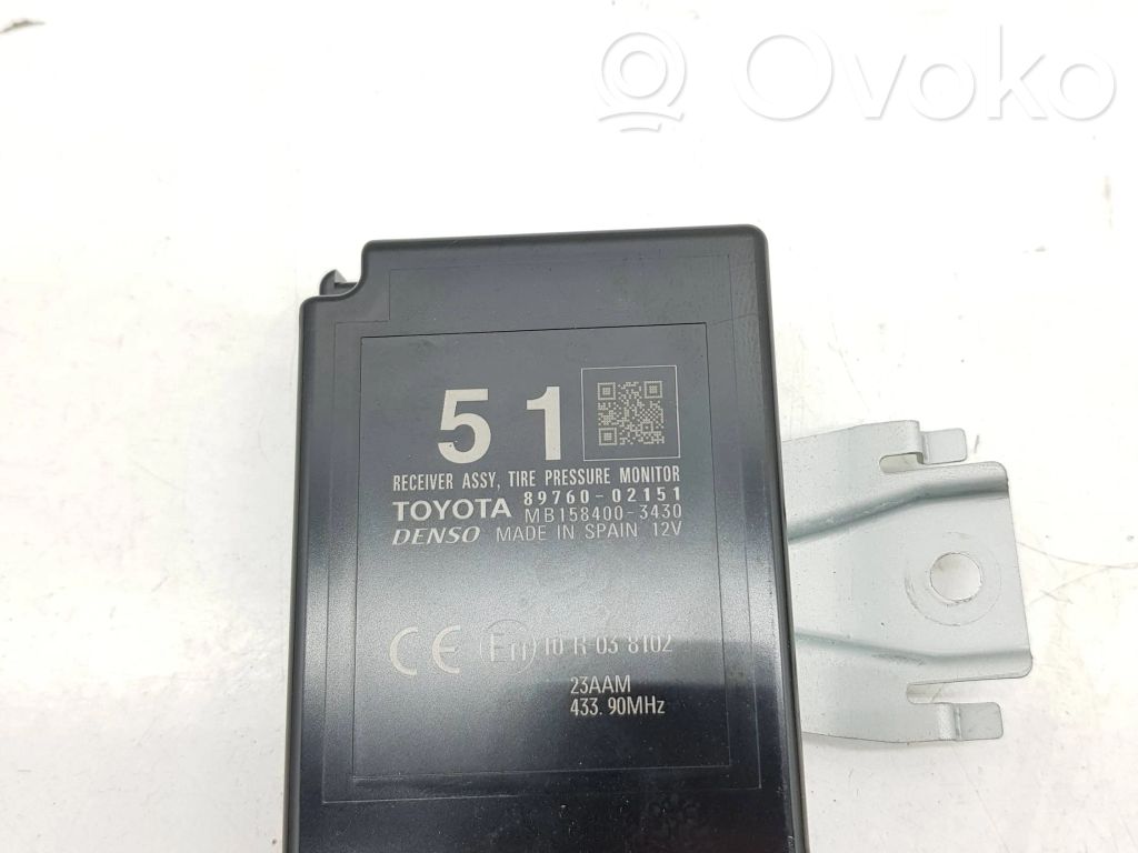 Toyota Auris E180 Sterownik / Moduł kontroli ciśnienia w oponach 