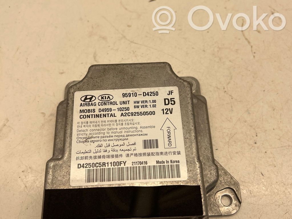 KIA Optima Airbag control unit/module 