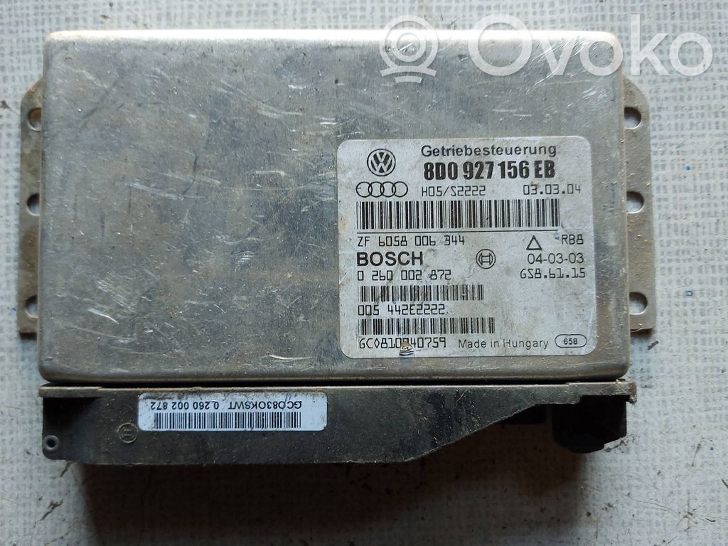 Gearbox control unit/module   8D0927156EB,0260002872,ZF6058006344