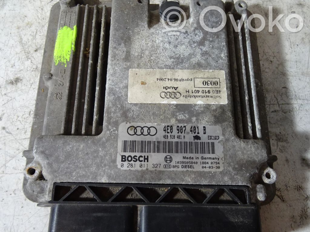 Audi A8 S8 D3 4E Блок управления двигателем ECU 