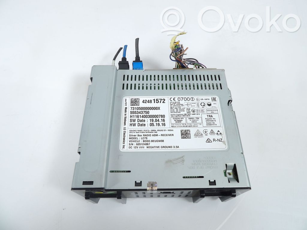 Opel Astra K Unité principale radio / CD / DVD / GPS 