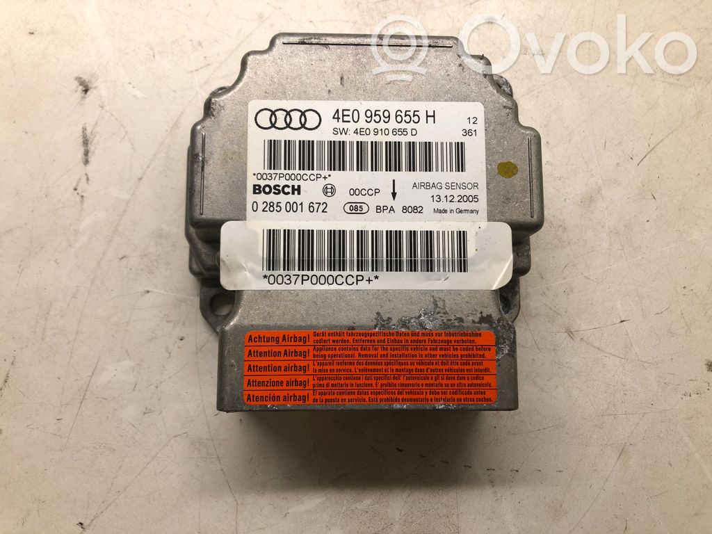 Airbag control unit/module   4E0959655H,4E0959655H