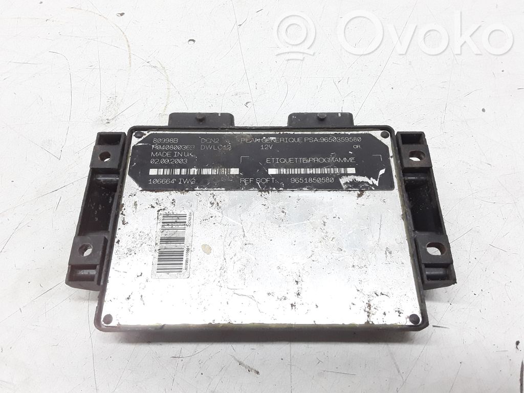 Moottorin ohjainlaite/moduuli   9650359580