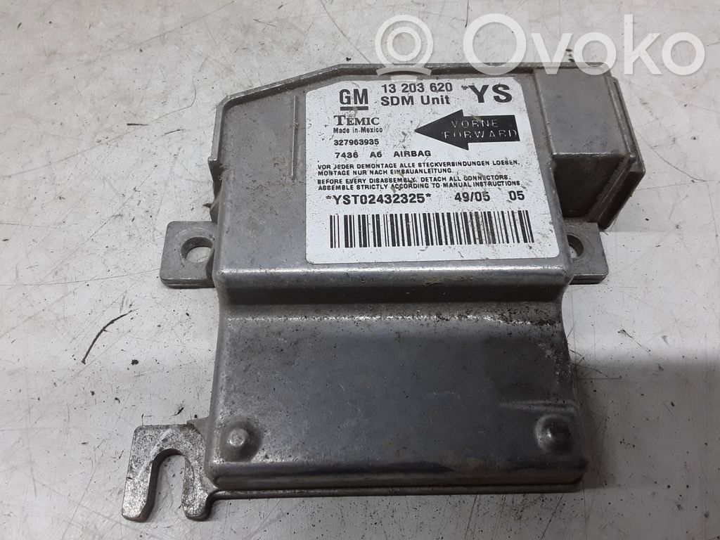 Unidad de control/módulo del Airbag   13203620